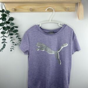 Puma Kids Heathered Purple Tee